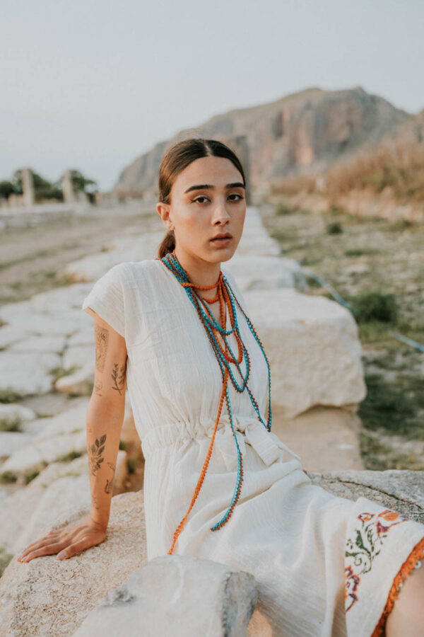 Feride Kanaviçe Elbise - Görsel 2